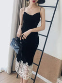Velvet Lace Dress for Women Evening Wear