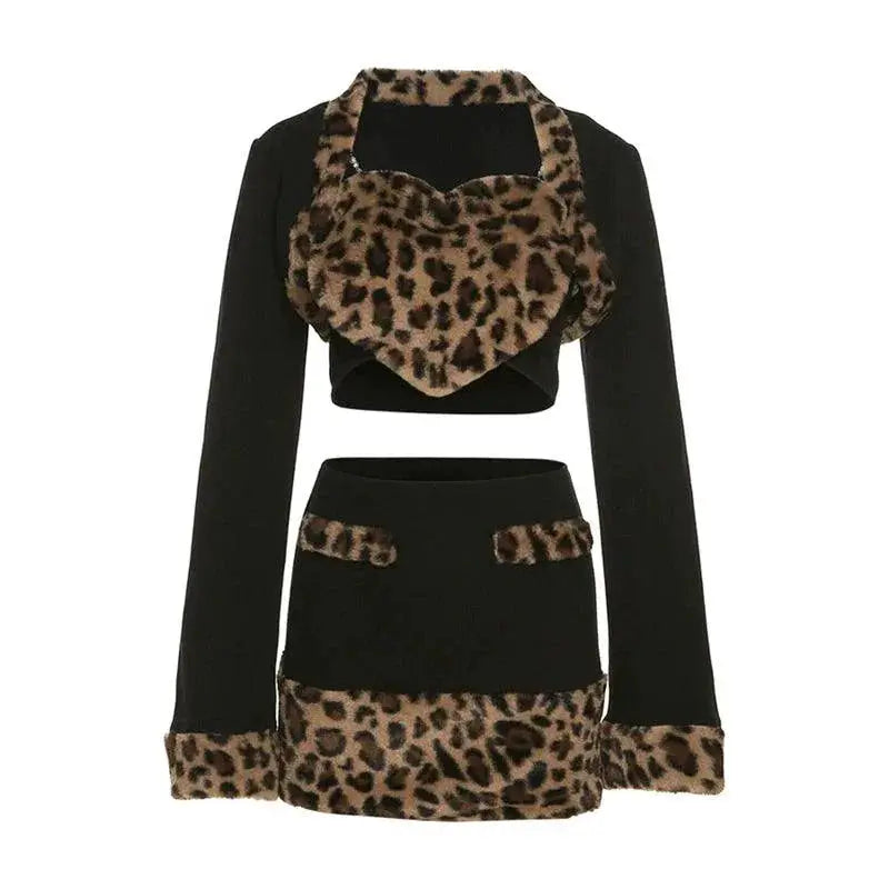 Kliou Leopard Heart Top Fall Fashion Must Have Style