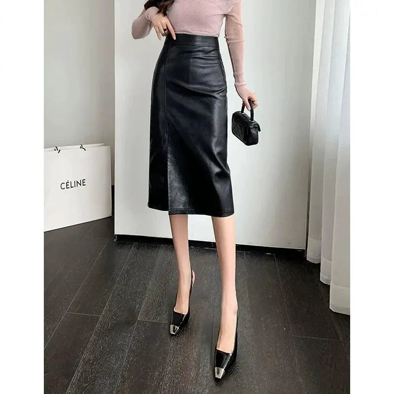High Waist Leather Skirt Upgrade Your Fall Wardrobe