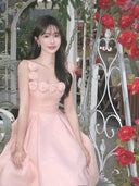French Slip Dress Diamond Inlay Embroidered Chic Style