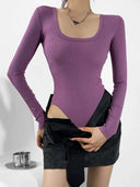 All-Day Comfort U-Neck Top for Office