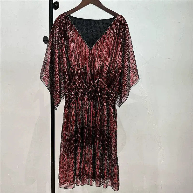 Glittering Beaded Dress Sparkle Shine Elegant Statement