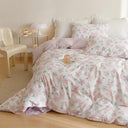 Young Adult Heart Little Flower Cotton Bed Sheets Set