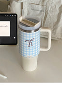 304 Stainless Steel Insulated Ice Cup With Straw Handle