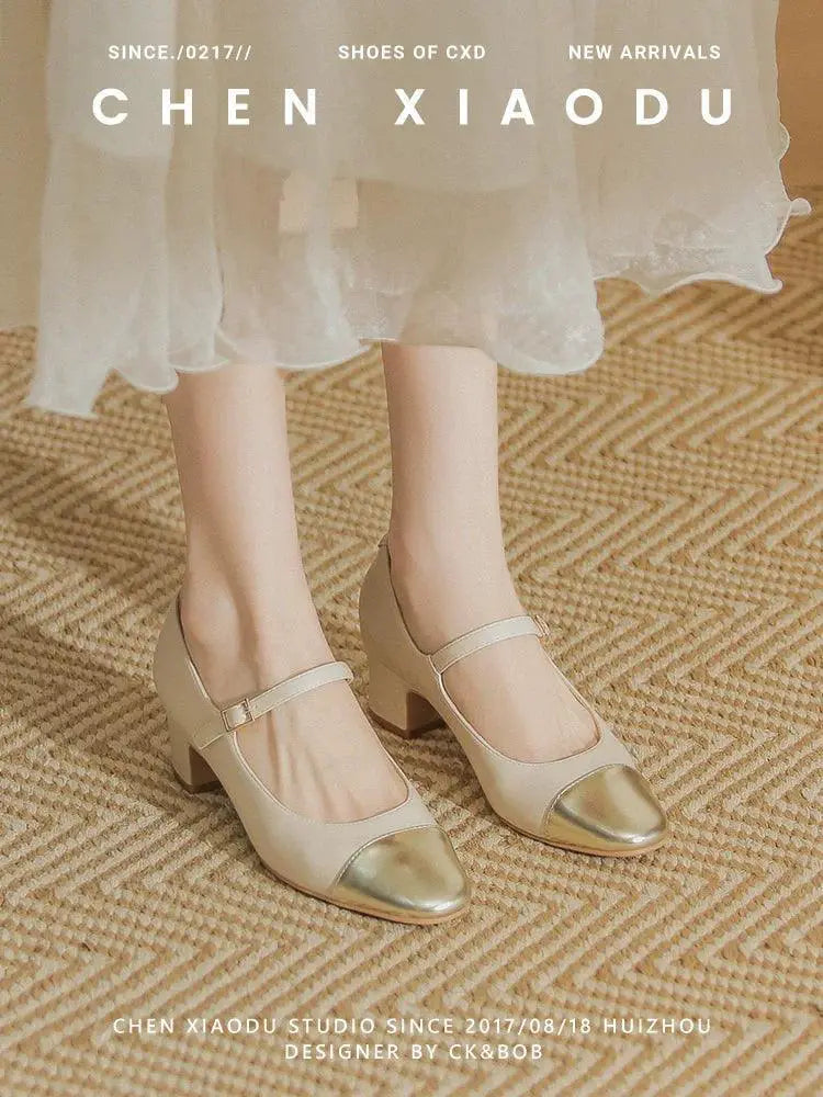 Elegant French Inspired Mid Heel Bridesmaid Shoes Cheongsam