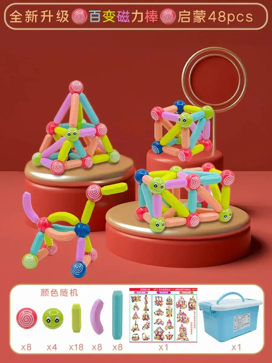 Changeable Magnetic Rods 3D Educational Toys for Kids