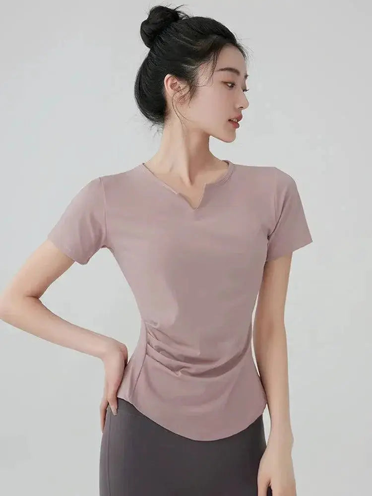 Stretchy Yoga T Shirt Fitness Top For Active Women