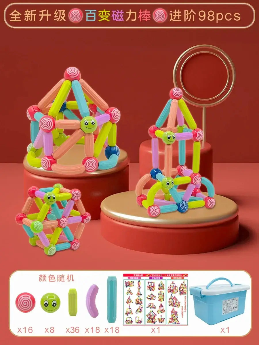 Changeable Magnetic Rods 3D Educational Toys for Kids