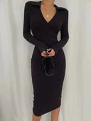 Cozy Dress For Women With Elastic Waist
