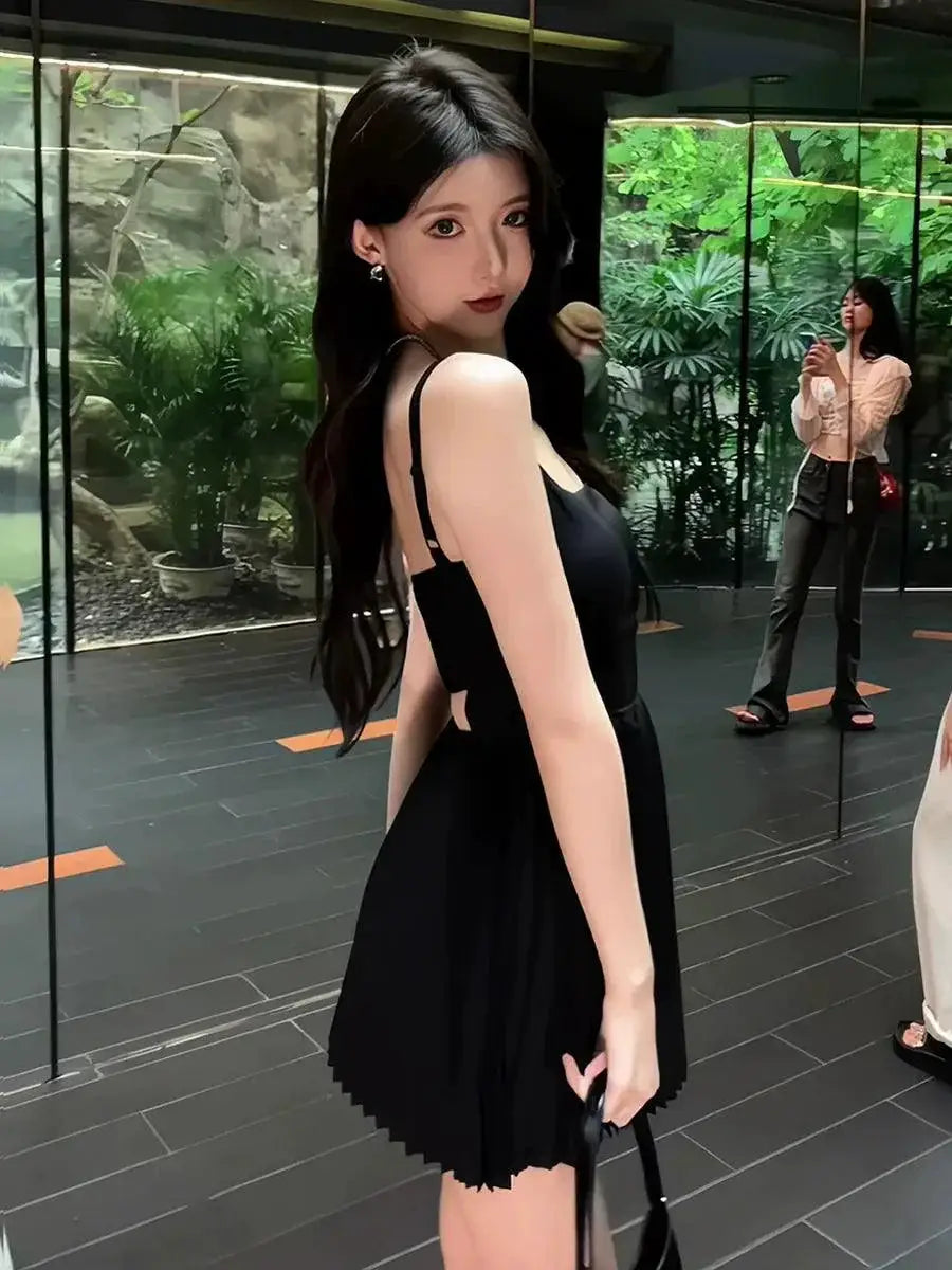 Elegant French Ballet Style Sling Dress for Women Formal