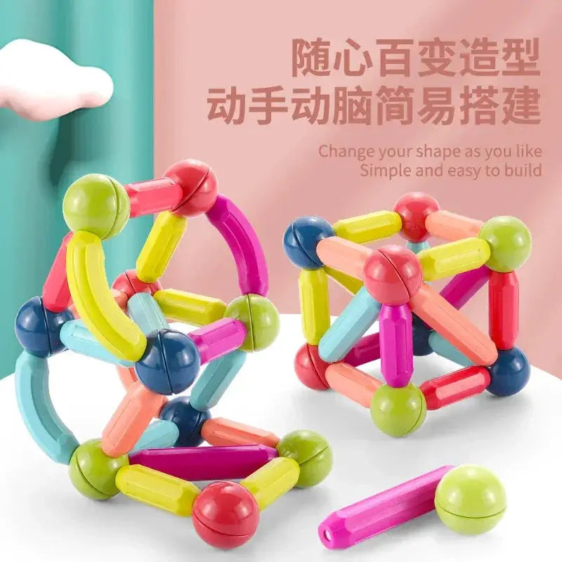Educational Magnetic Rods Blocks for Kids 12 Months to 8