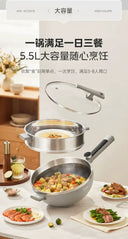 5.5L Electric Fry Pan for Family Meals