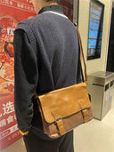 Vintage Retro Style Men's Messenger Bag Multi-Compartment Organization