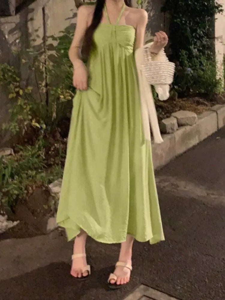 Forest Girl Chic One Shoulder Beach Dress Summer Style
