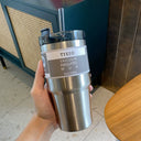 Large Capacity Stainless Steel Thermos Cup with Straw Coffee Cup