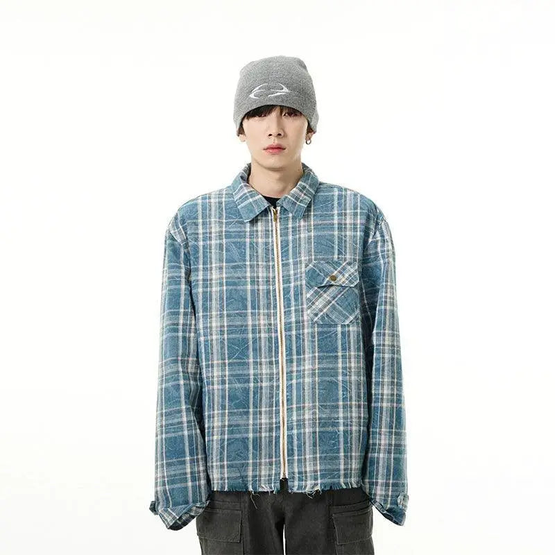 Lang's Stylish Niche Style Handsome Street Shirt Urban