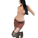 Slimming Cotton Skirt for Fall Wardrobe