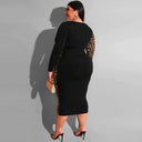 Leopard Lace V-neck Dress: Sophisticated Women's Apparel