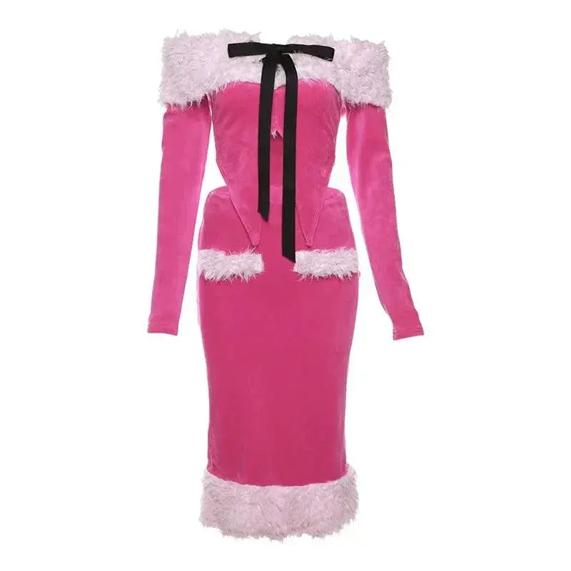 Autumn Elegance Fur Collar Set For Trendy Ages 18 To 25