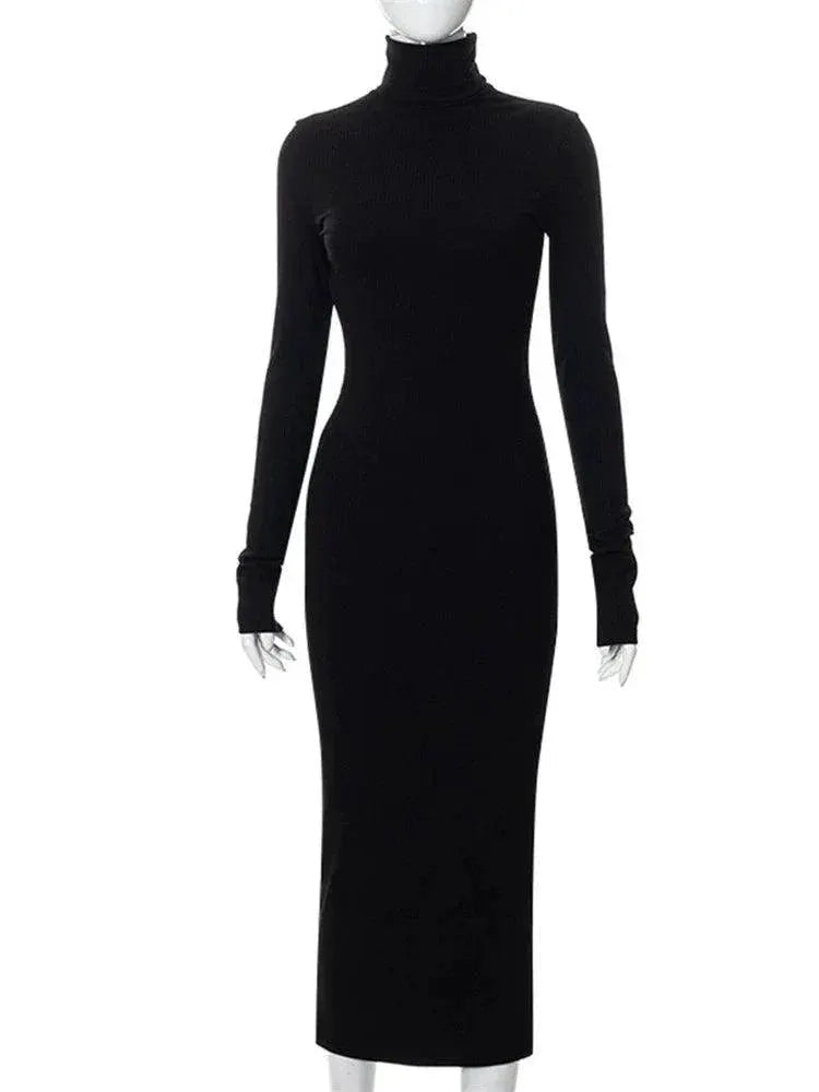 Ahagaga Long Sleeve Dress Chic Fall Winter Fashion Essential