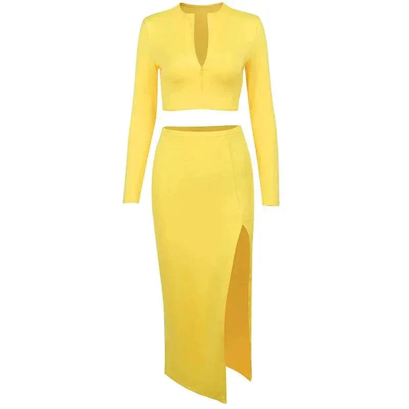 Slit Skirt Fashion Suit Elevate Your Style Effortlessly