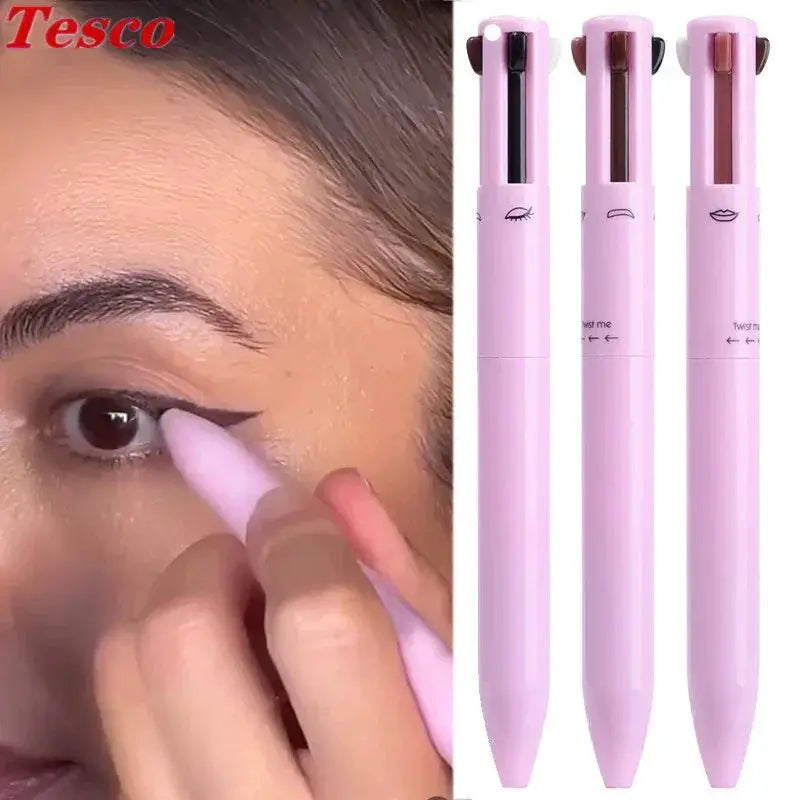 4 In 1 Face Makeup Pen Eyeliner Eyebrow Lip Beauty Color
