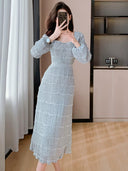 French Chiffon A-line Dress Sophisticated Style for Women