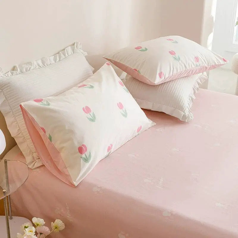 Princess Style Bed Four Piece Pure Cotton Bedding Set