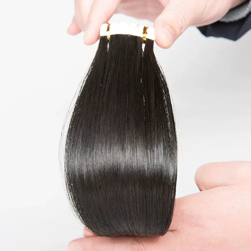 Seamless Real Hair Extensions Long Straight 8D Band