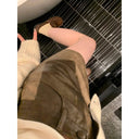 Autumn Brown Leather Skirt for Women Fit