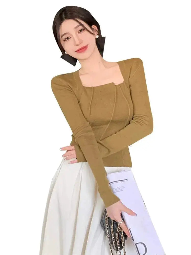 Niche Spring Long Sleeve Shirt Chic Trendy Fashion Top