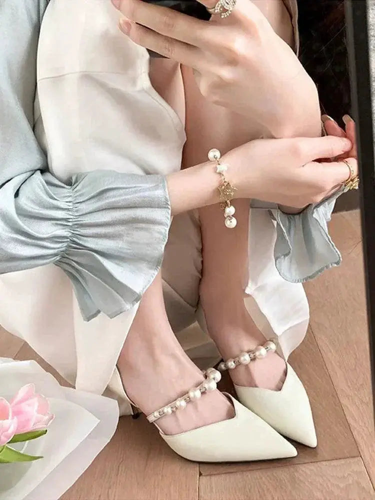 Song Qian Two Strap High Heel Shoes Fashion Forward Footwear