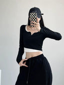 Retro Jazz Top Vintage Style Winter Blouse Street Fusion