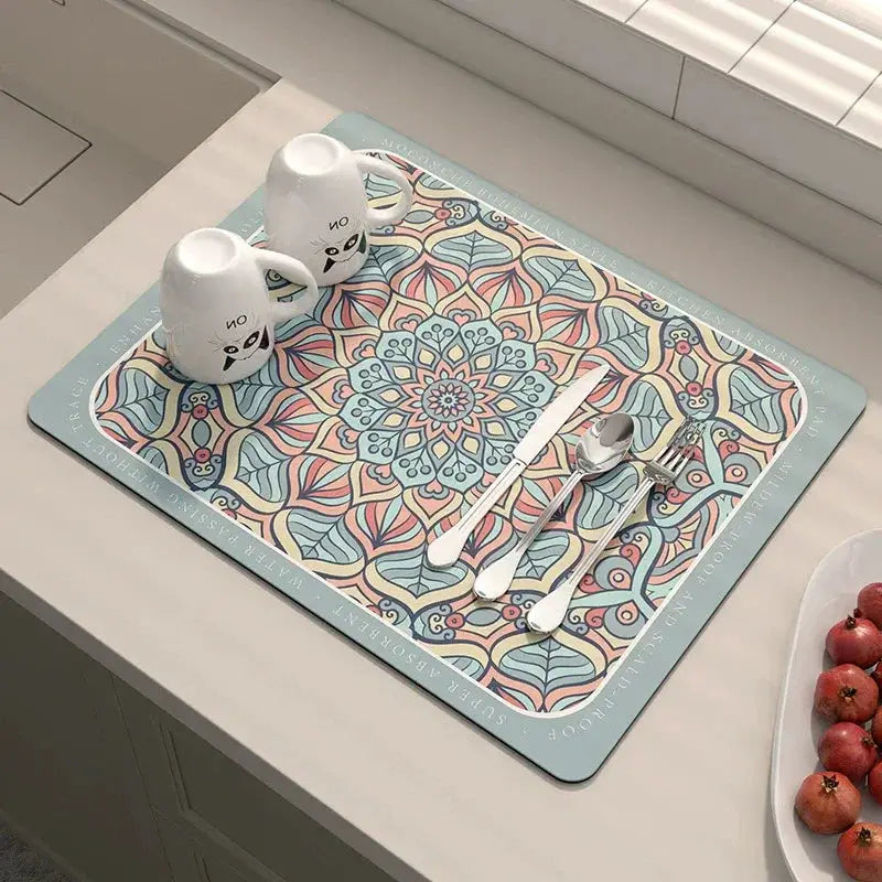Kitchen Water Draining Pad Non Slip Insulation Mat