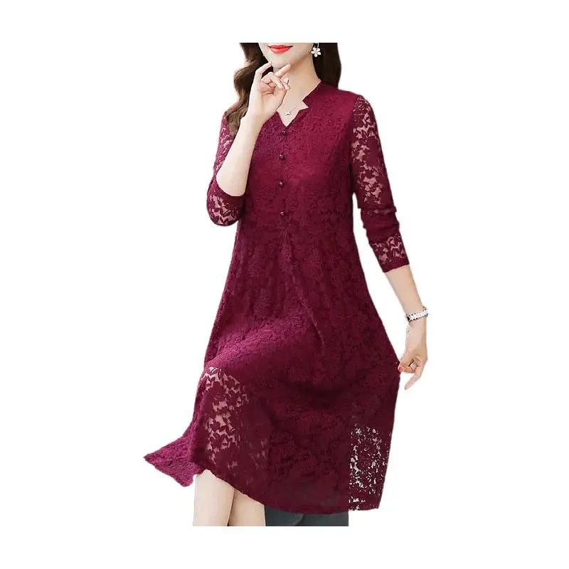 Graceful Lace Dress For Moms 40s Elegant Wedding Attire