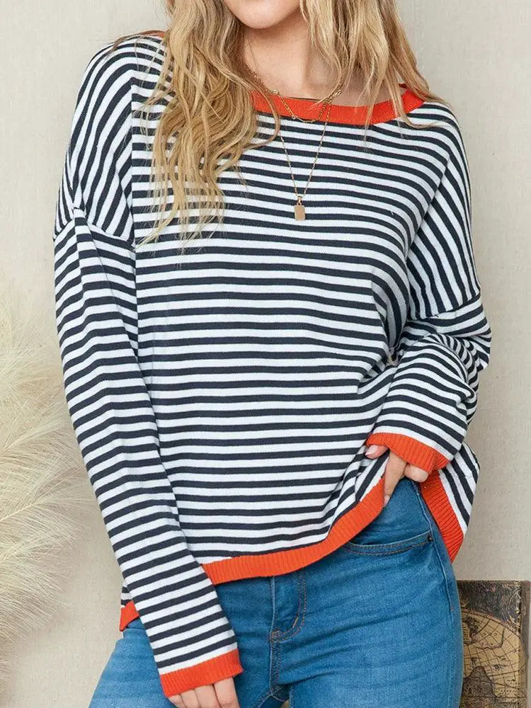 Fall Winter Pure Cotton Drop Shoulder Cozy Sweater