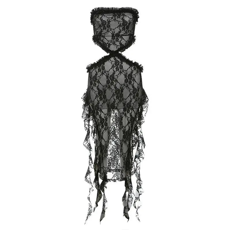 Sylcue Lace Off Shoulder Dress Chic Winter Fashion Style