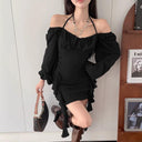 French Fishtail Dress Autumn Elegance Modern Chic Style