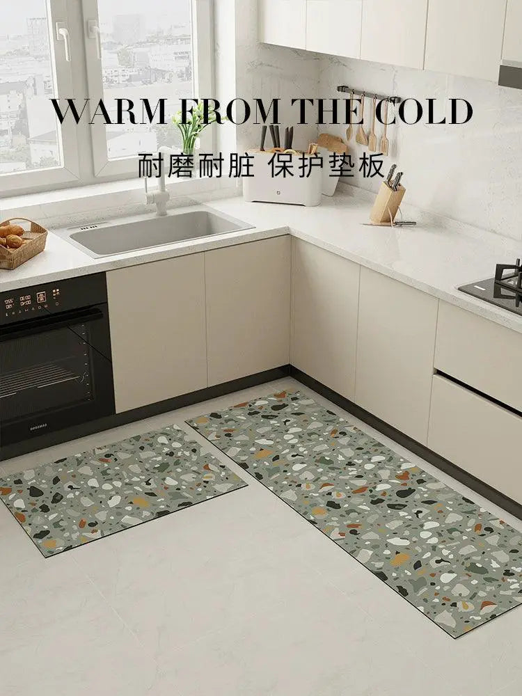 Pu Shang Kitchen Floor Mat Waterproof Oil Proof Carpet