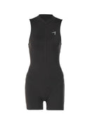 Zipper Collar Athletic Bodysuit Sleek Summer Yoga Sports