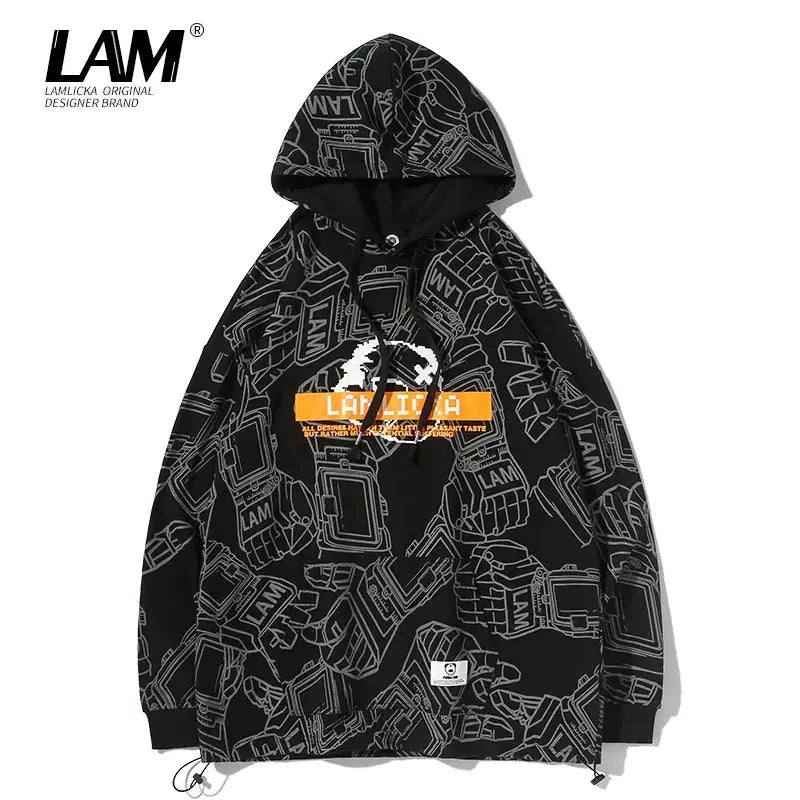 Lamlicka Loose Autumn Winter Couple Hooded Sweater