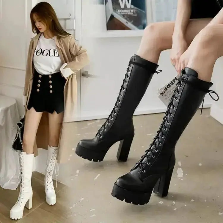 Chunky Heel Martin Boots For Trendsetting Fashion Online