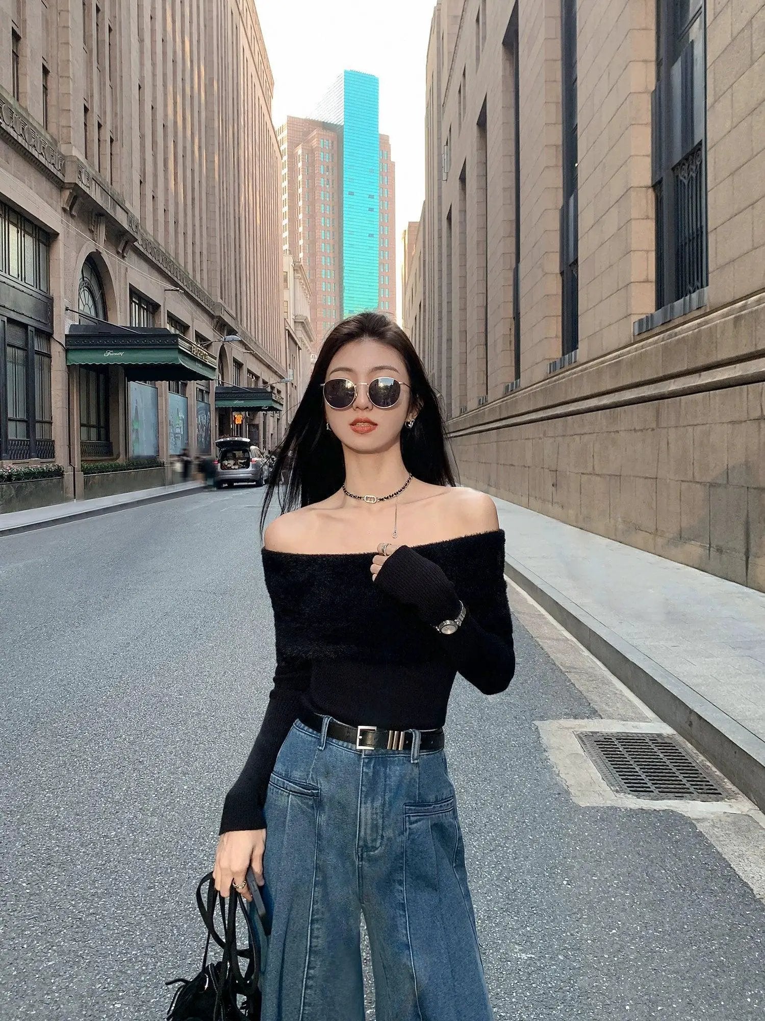 Mulvan Chic Off Shoulder Sweater For Stylish Comfort