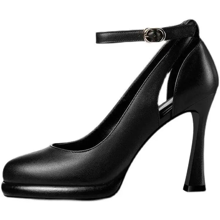 Black Roman Style High Heel Shoes Elevate Your Look Now