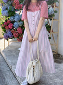 Universe Striped Vest Dress: Galaxy Fashion Elegance