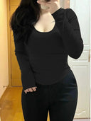 Flattering U-Neck Tee For Big-Chest Women