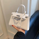 Spring Crocodile Pattern Shoulder Bag Stylish Women's Carry-On