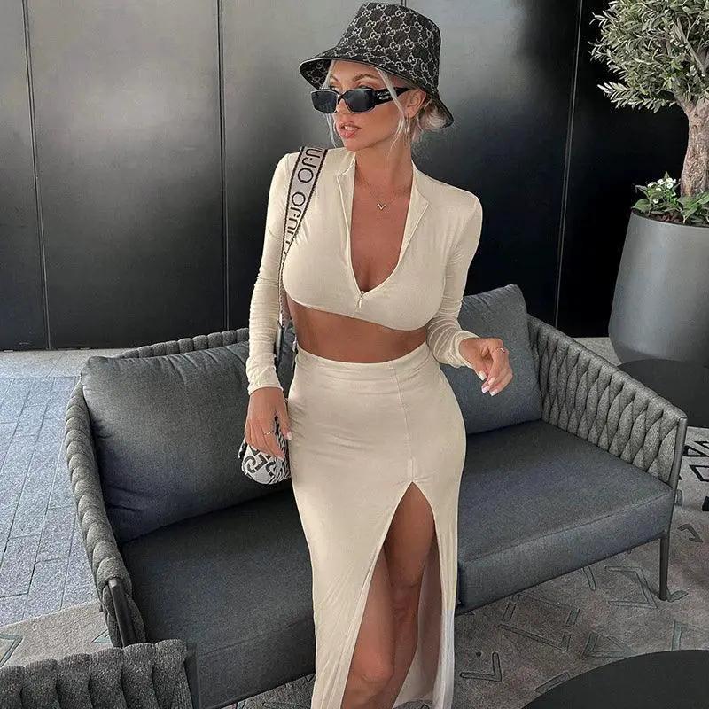 Slit Skirt Fashion Suit Elevate Your Style Effortlessly