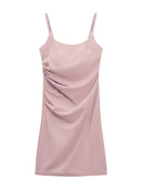 Flattering Pink Summer Dress for Women