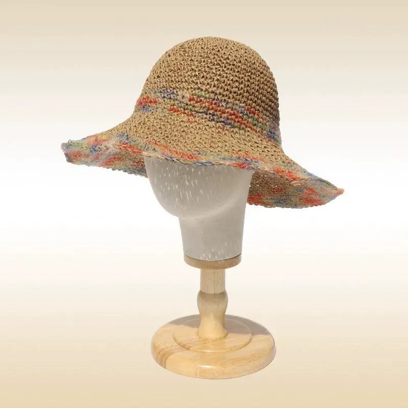 Color Woven Hollowed Womens Summer Seaside Straw Hat
